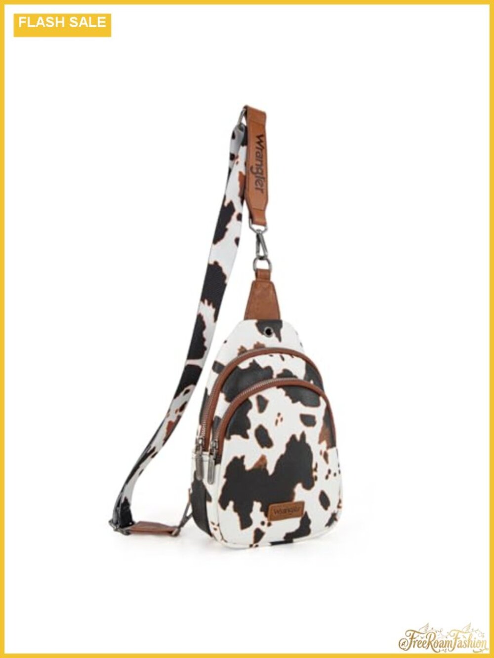 Cow Print Sling Bag Crossbody Fanny Pack Chest Purse Backpack Western